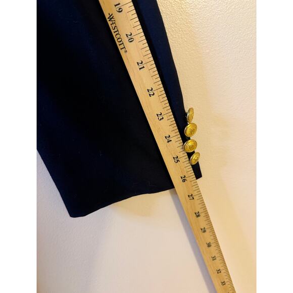 Vtg Polo University Club Blazer Mens 46L Navy Blue Double Breasted Wool Gold USA - Picture 11 of 12